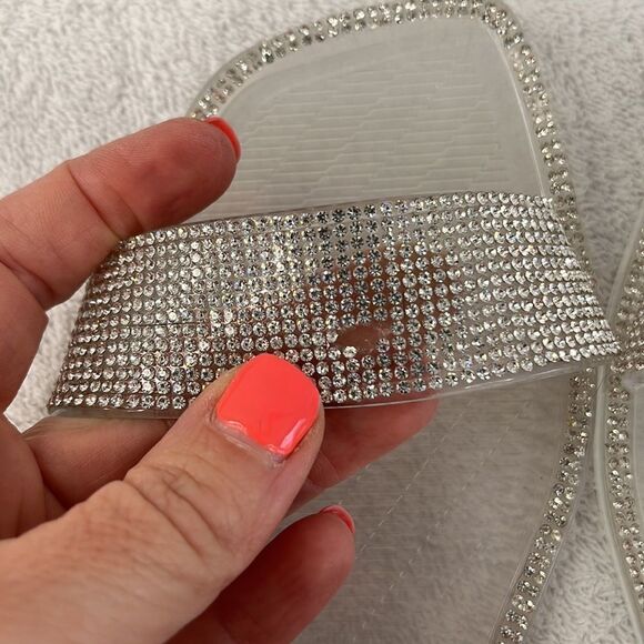 Steve Madden Clear Studded Jelly Sandals Women’s Size 9 - Picture 5 of 8